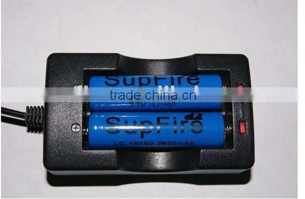 Supfire EU plug 18650 lithium-ion battery dual-slot charger