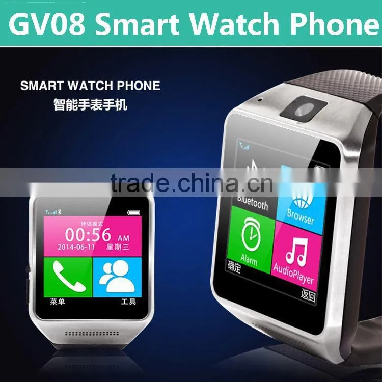 Most fashionable low price of smart watch phone with sim card GV08