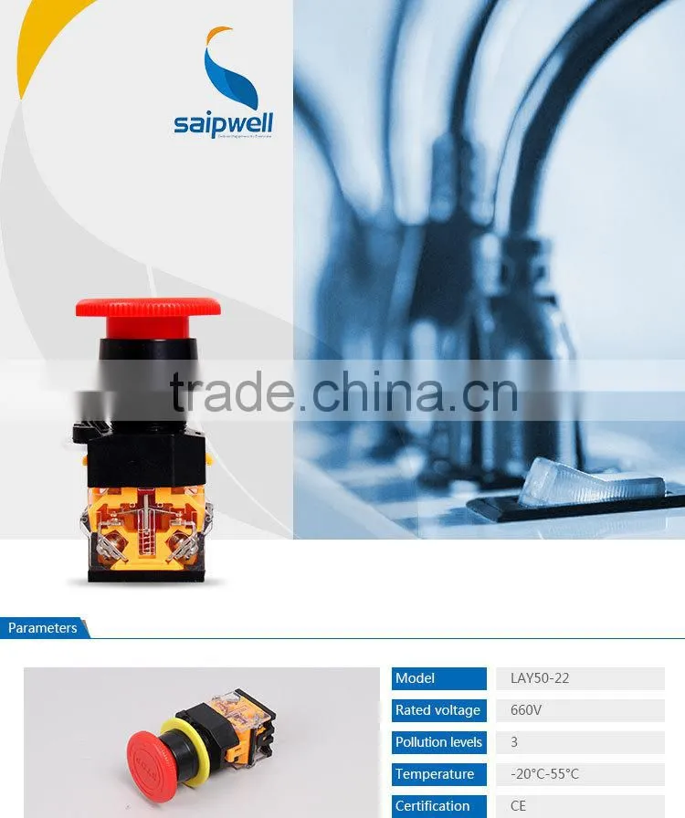 SAIP/SAIPWELL IP40 Start Stop Push Button