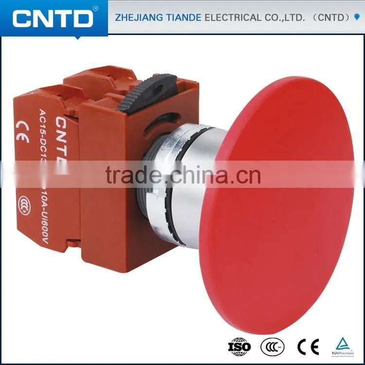 CNTD Latest Innovative Products Red Big Button Metal Push Button Switch Waterproof Pushbutton Switch