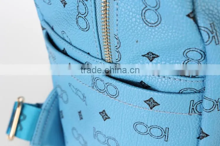 promotional new 2014 blue fashion backpack custom laptop bag