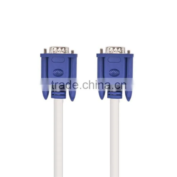 Premium White Double Shielded VGA to VGA Cable Male to Male