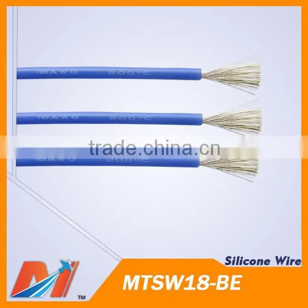 Maytech heat resistant power cable 18AWG Blue Silicone Wire
