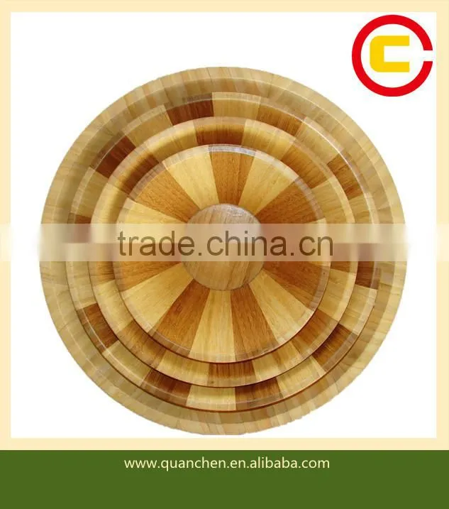 Soiled bamboo bowl, bamboo salad bowl