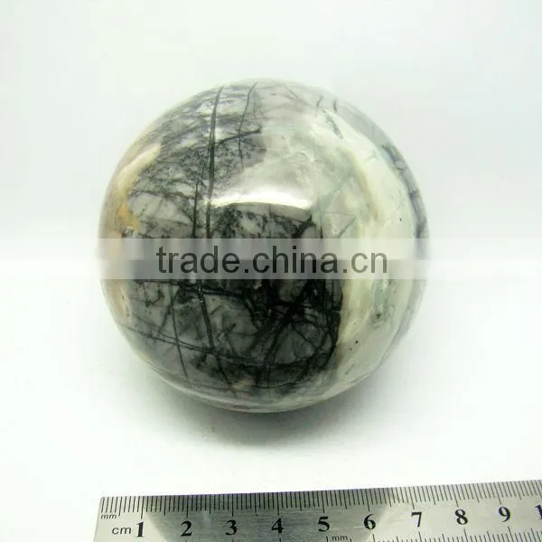 80mm gemstone sphere picasso jasper sphere from huizhou factory