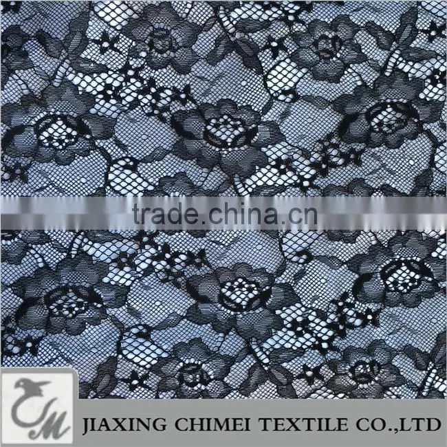 black lace jacquard net fabric