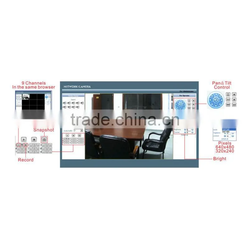 Wireless Pan Tilt WIFI Audio Webcam CCTV iPhone Android Tenvis JPT3815W IP Camera