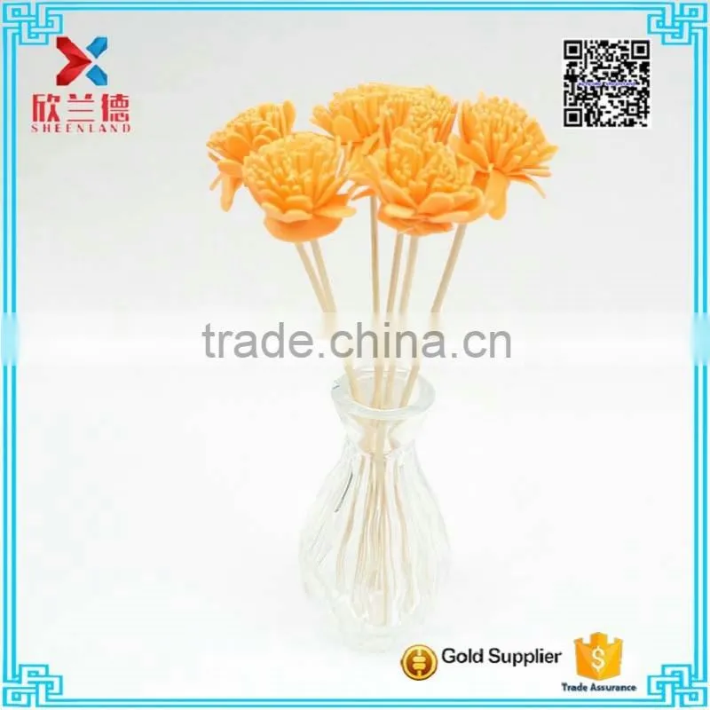 2016 orange color fashion aroma diffuser handmade sola wood flower