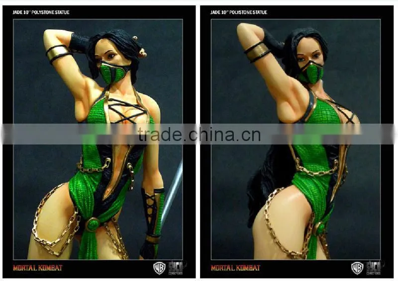 hot sexy girl female warriors resin statue, Japan anime character resin figurine