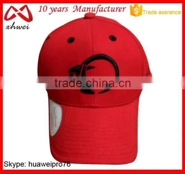 Red Cotton Chino Twill Fabric Golf Cap