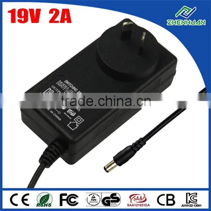 Sata ethernet adapter 19V 2A switching power supply AC DC adaptor 38W