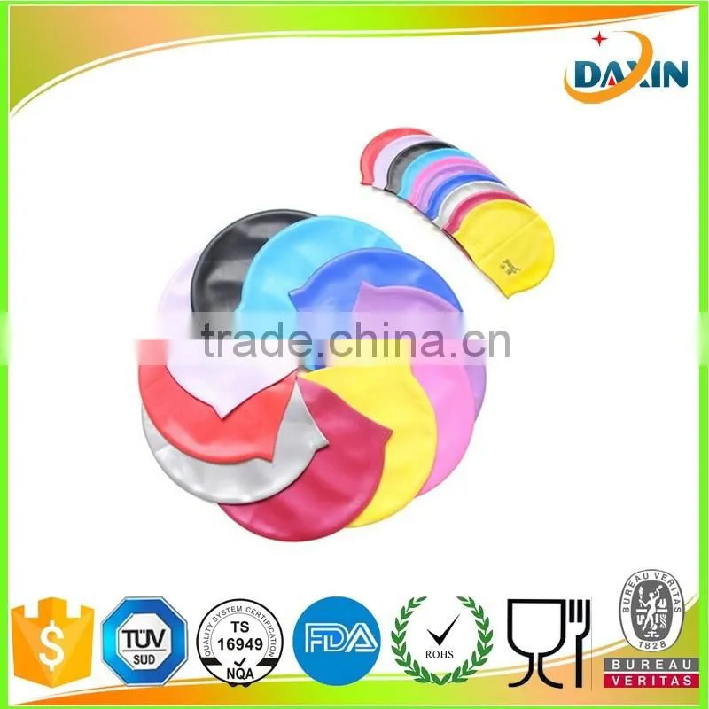 professional custom logo adult kid size silicone swim cap