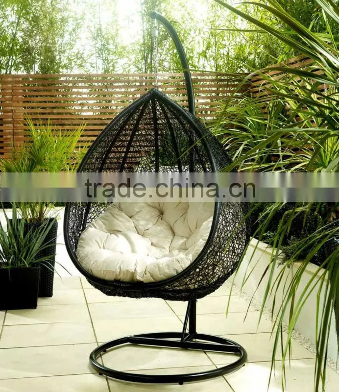 Modern PE rattan outdoor hanging chair in china