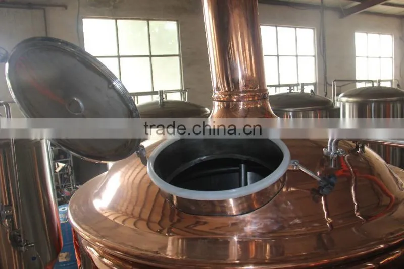 Red copper beer brewing kettle , mash tun , whirlpool tank for sale