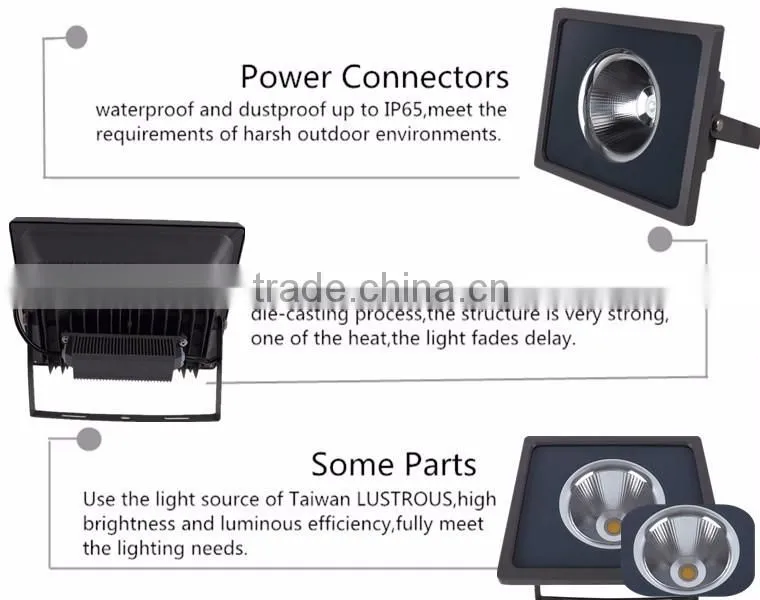 50w cob High Lumen Bridgelux waterproof ip65 Outdoor LED Flood Light