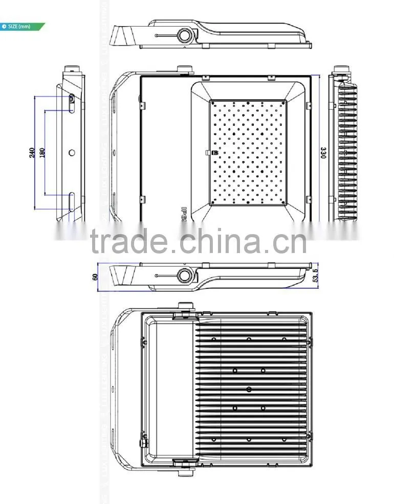 CE ROHS Approved, Free Lighting Design, Meanwell Driver, Promotional Price, 5 Years Warranty 150W LED Floodlight