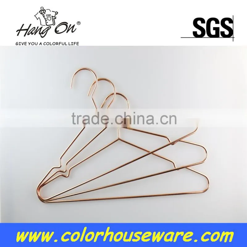 Fashion wire hanger copper clothes hanger
