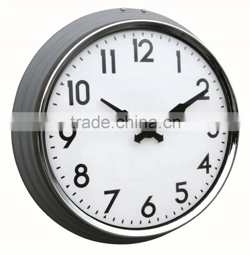 Retro decorative metal wall mounted clock