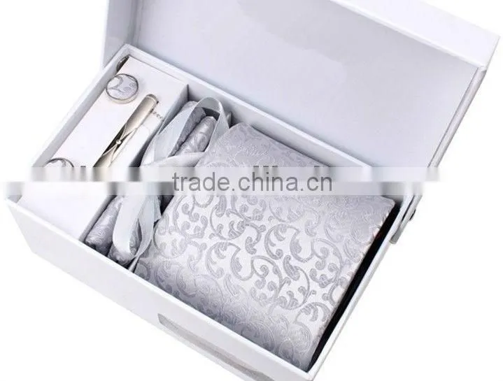 silver polyester men necktie or cravat.cravatte or business men tie