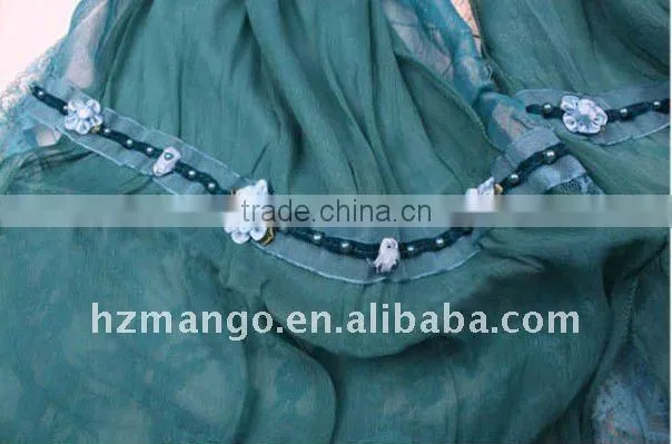 2016 latest two layer fashion chiffon scarf