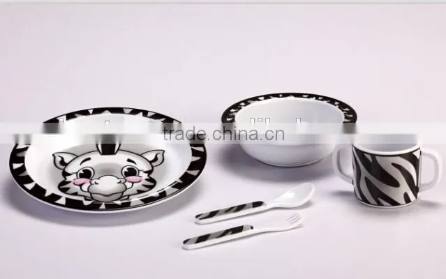 Lovely design children microwave safe plastic dinner set