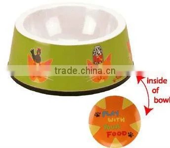 Lovely design melamine plastic dog food container bowl