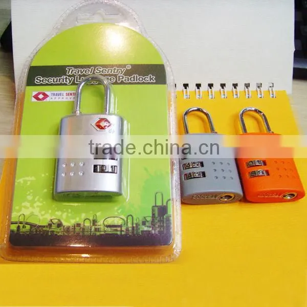 Top security padlocks TSA-514 ABS resettable travel lock for luggage
