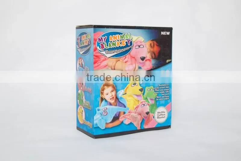 Fashion Polyester plush animal shaped blanket
