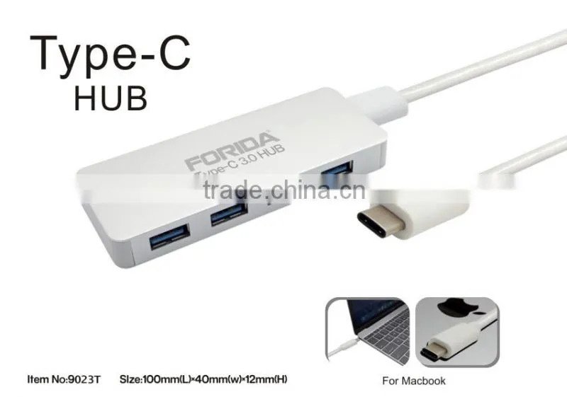 USB 3.1 Type-C USB-C Hub Type-C USB3.1 Hub 7 port USB 3.0 with Individual Switch and Indicator Light