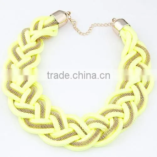 Jewelry Alibaba China Top Sale Latest Korean Fashion All-match Exquisite Alloy Fluorescence Rope Chain Necklace in Stock