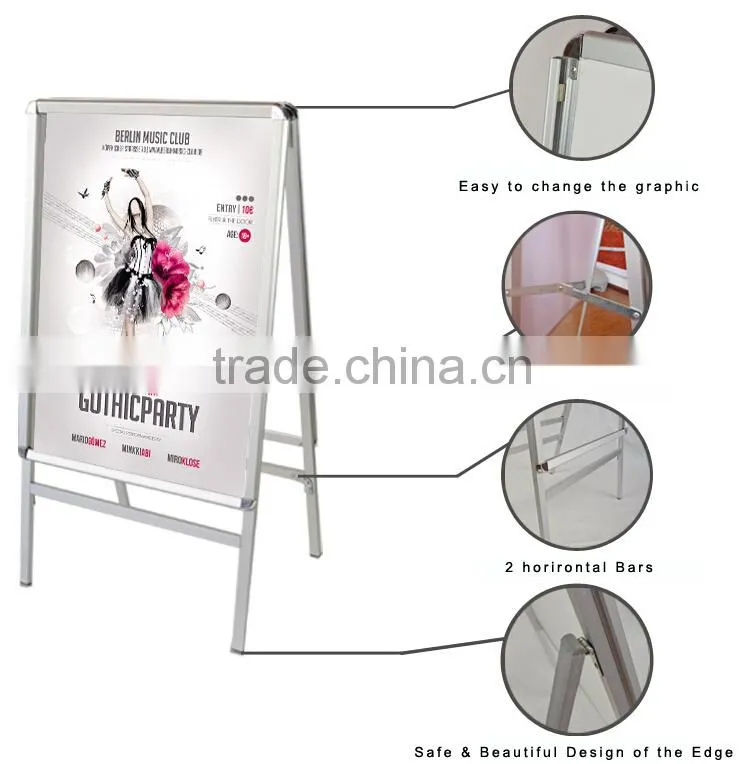 60*80cm Single Sided Aluminum A frame Sign Board picture frame