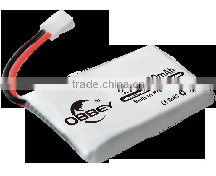 1S 3.7v 1200mAh small rc lithium polymer battery