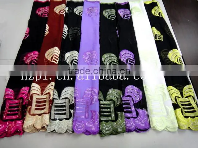 Sequins Embroideried Design cheap fabric wholesale polyester embroidery muslim scarf