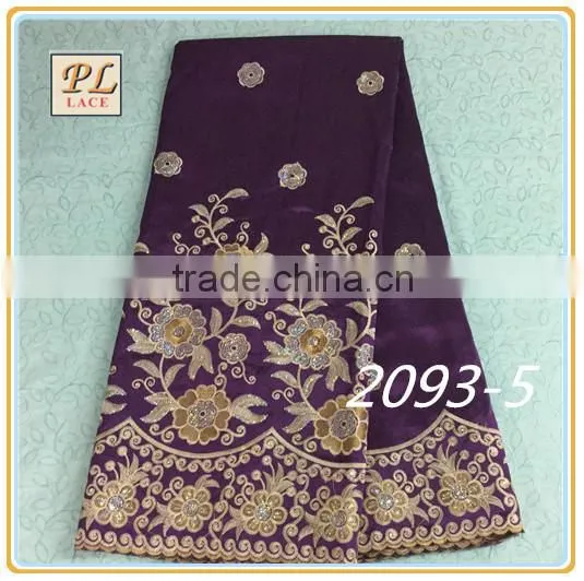 2015 New Desigh George Flower Lace of dark purple