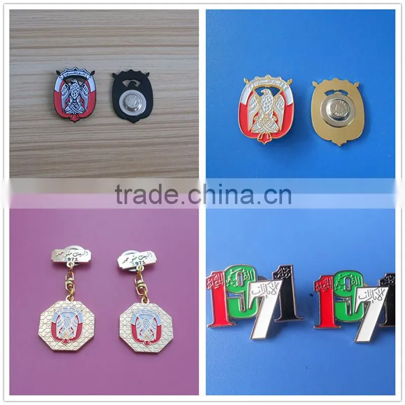 custom metal popular UAE sheik magnetic badges