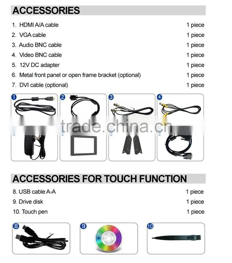 TK1500 Open Frame Touch Monitor Solutions Design For ATM With 15" LED Display Panel