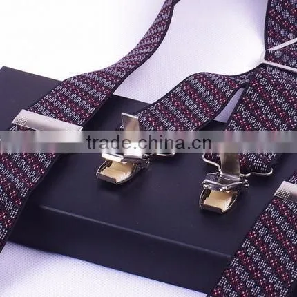 High quality micro woven fabric suspender for business gifts