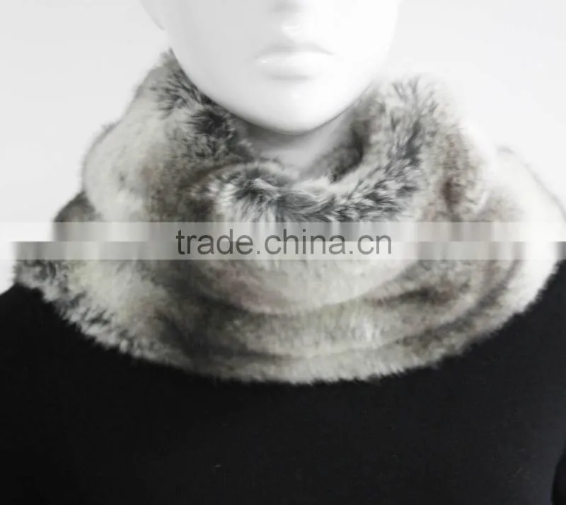100% POLYESTER FAKE FUR NECK GAITER