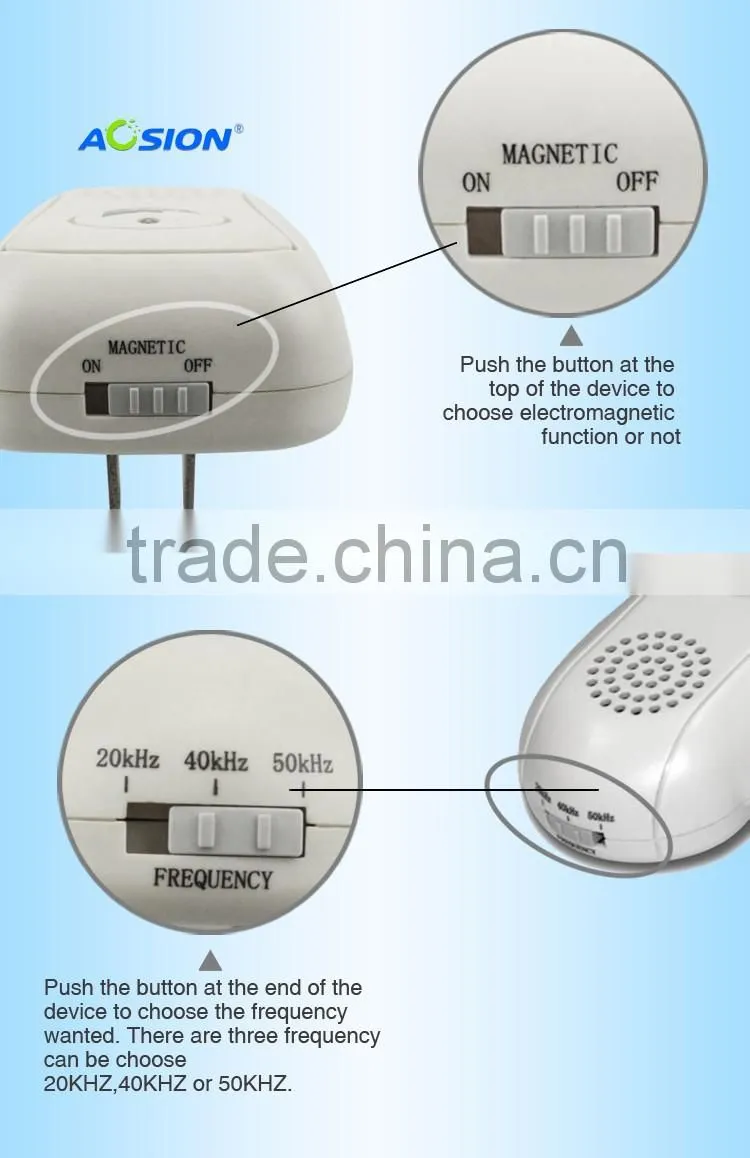 2016 Top Rated Aosion Multifunctional Electromagnetic ultrasonic rat repellent