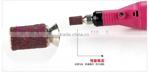 2016 Electric Manicure pedicure machine Nail Art File Drill Pen 6 Bits
