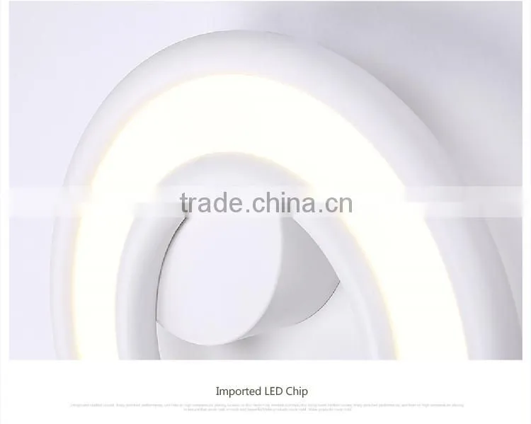 High Power Cool White Modern Wall Lamps 6W White Round Acrylic Wall Lamps