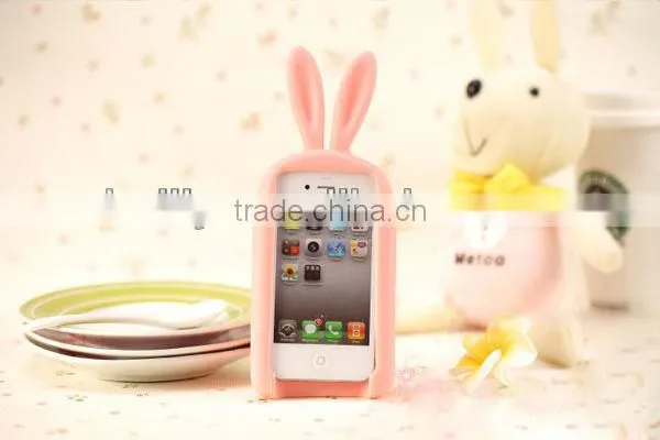 New Arrive 2013 Rubbit Ear Mobile Silicone Phone Case