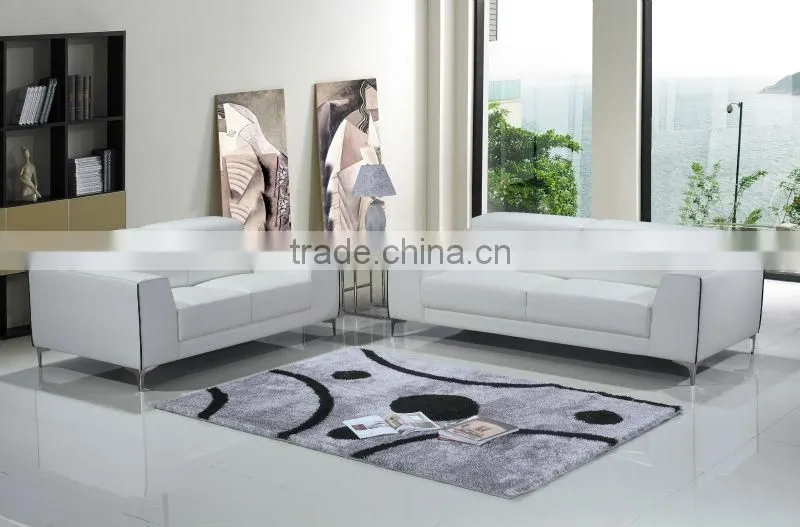 Bedroom furniture mini sectional sofa leather modern