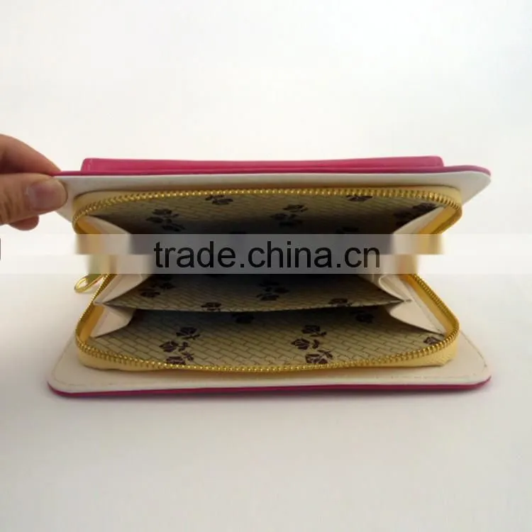 Rose long purse trend girls wallets stylish girl pocket wallet good looking money bag