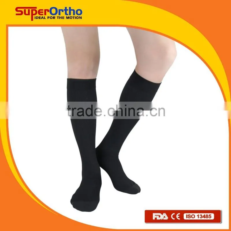 Medical Compression Stocking--- A6-017 Thigh High Open Toes with Silicone Band for Varicose Veins