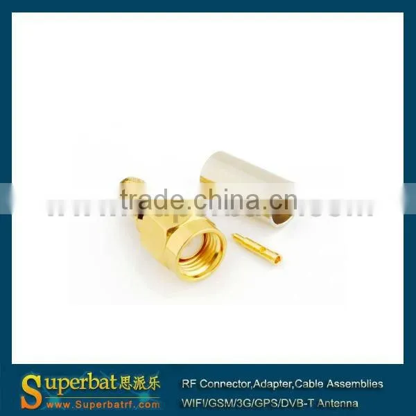 sma cable sma plug RF Connector SMA Crimp Plug Connector For LMR195 RG58 RG142 RG400