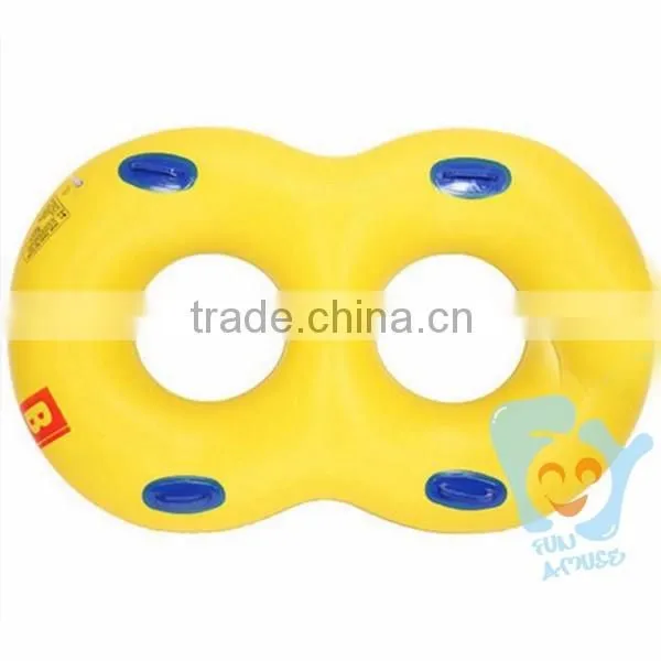 cheap custom pvc inflatable twin swim ring