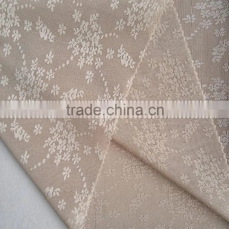 Factory make to order supply type nylon spandex mesh knit fabric jacquard