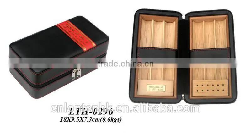 tobacco/ cigarette / cigar leather travel humidor