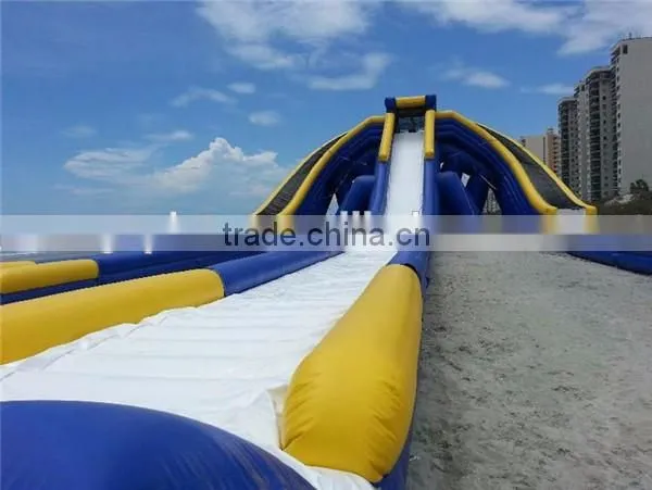 beach inflatable water slide city, inflatable foam slip n slide for outdoor have fun